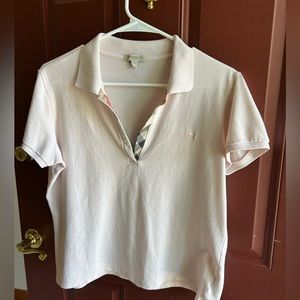 Authentic Pink Burberry Collar Shirt Top Size XL
